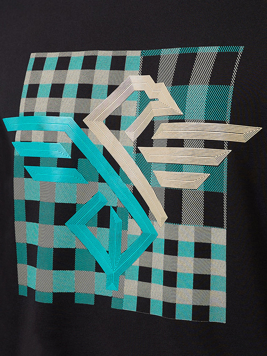 Mens Chest Graphic Printed  Round Neck Tshirt