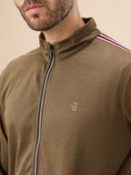 Status Quo Men's Regular Fit Solid Tracksuit with Side Stripes and Full Sleeves
