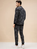 Status Quo Men's Printed Regular Fit Tracksuit with Jacket Kangaroo Pockets and Joggers