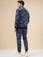 Status Quo Men's Printed Regular Fit Tracksuit with Jacket Kangaroo Pockets and Joggers