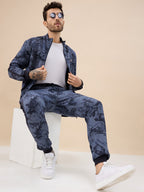 Status Quo Men's Printed Regular Fit Tracksuit with Jacket Kangaroo Pockets and Joggers