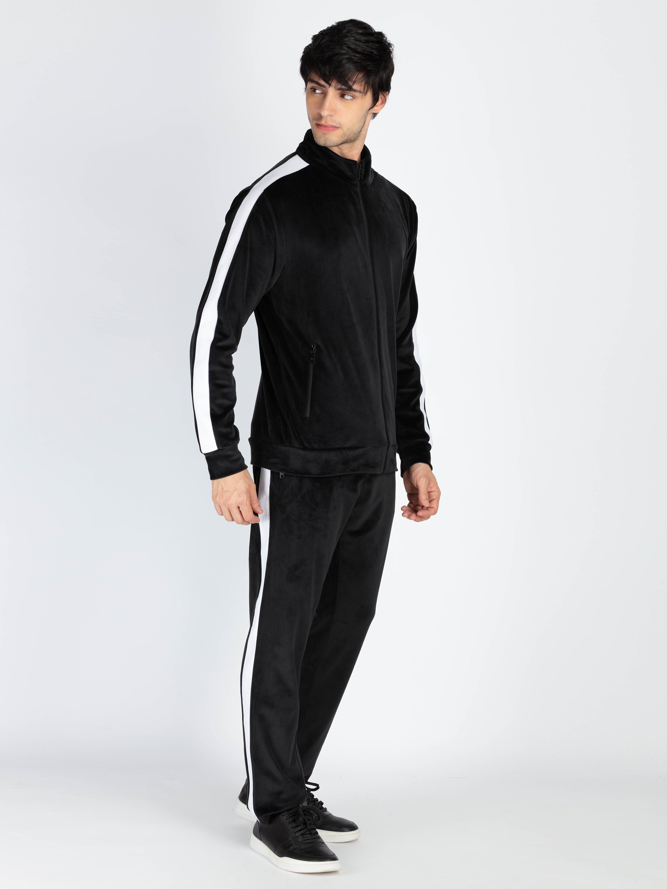 Mens Solid High Neck Tracksuit Secondary image