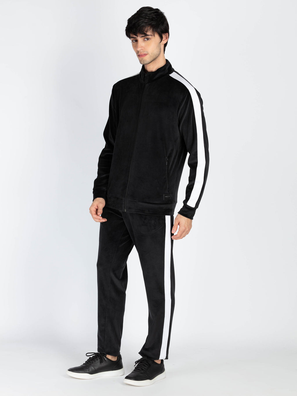 Mens Solid High Neck Tracksuit