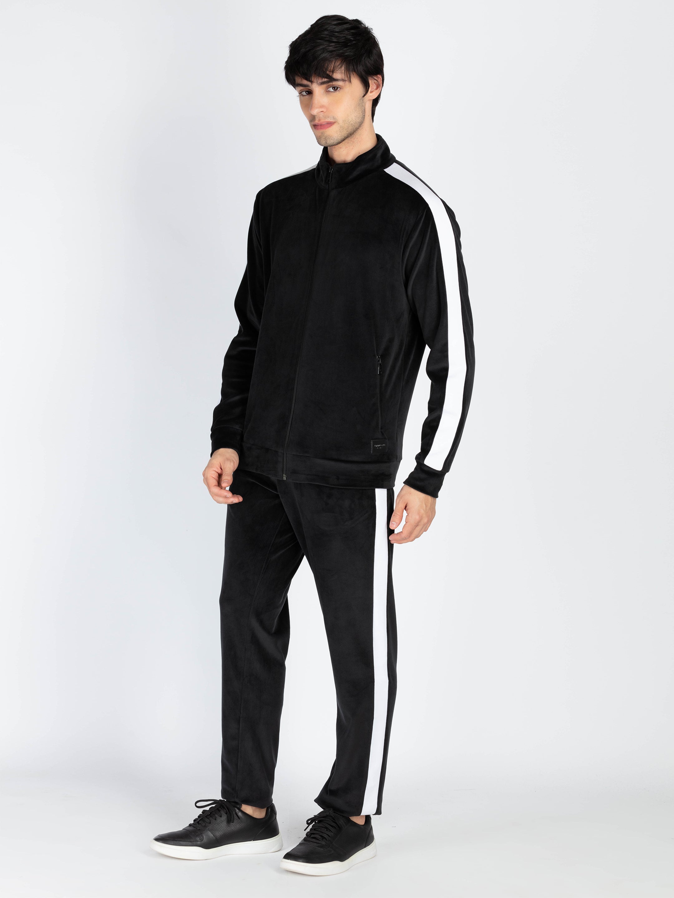 Mens Solid High Neck Tracksuit