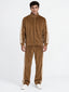Men's Solid Mock Collar Tracksuit with Long Sleeves