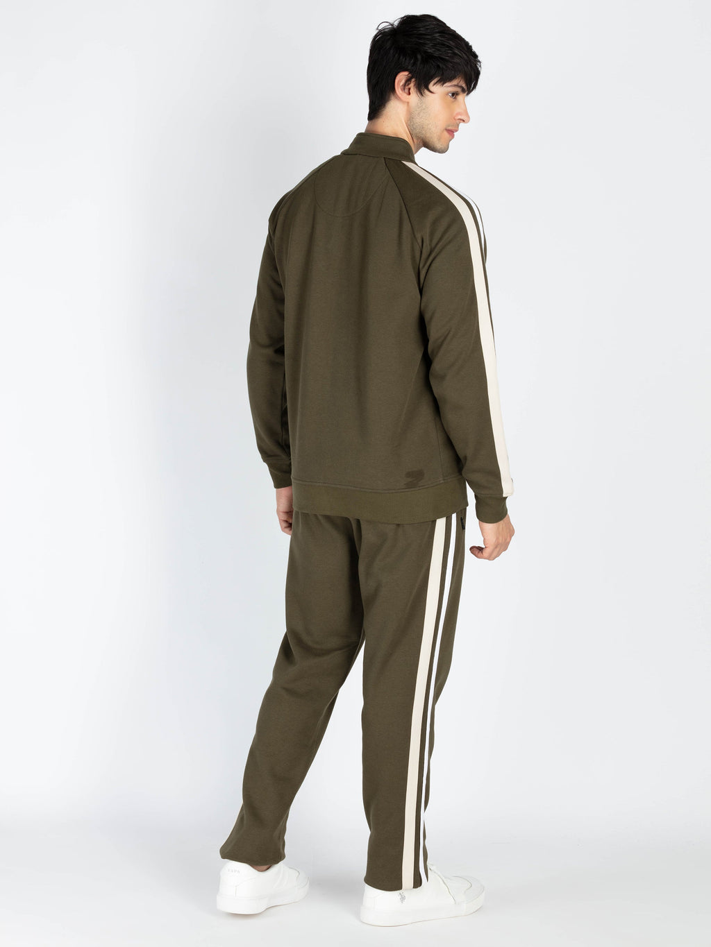 Mens Colorblocked Full Sleeve High Neck Tracksuit