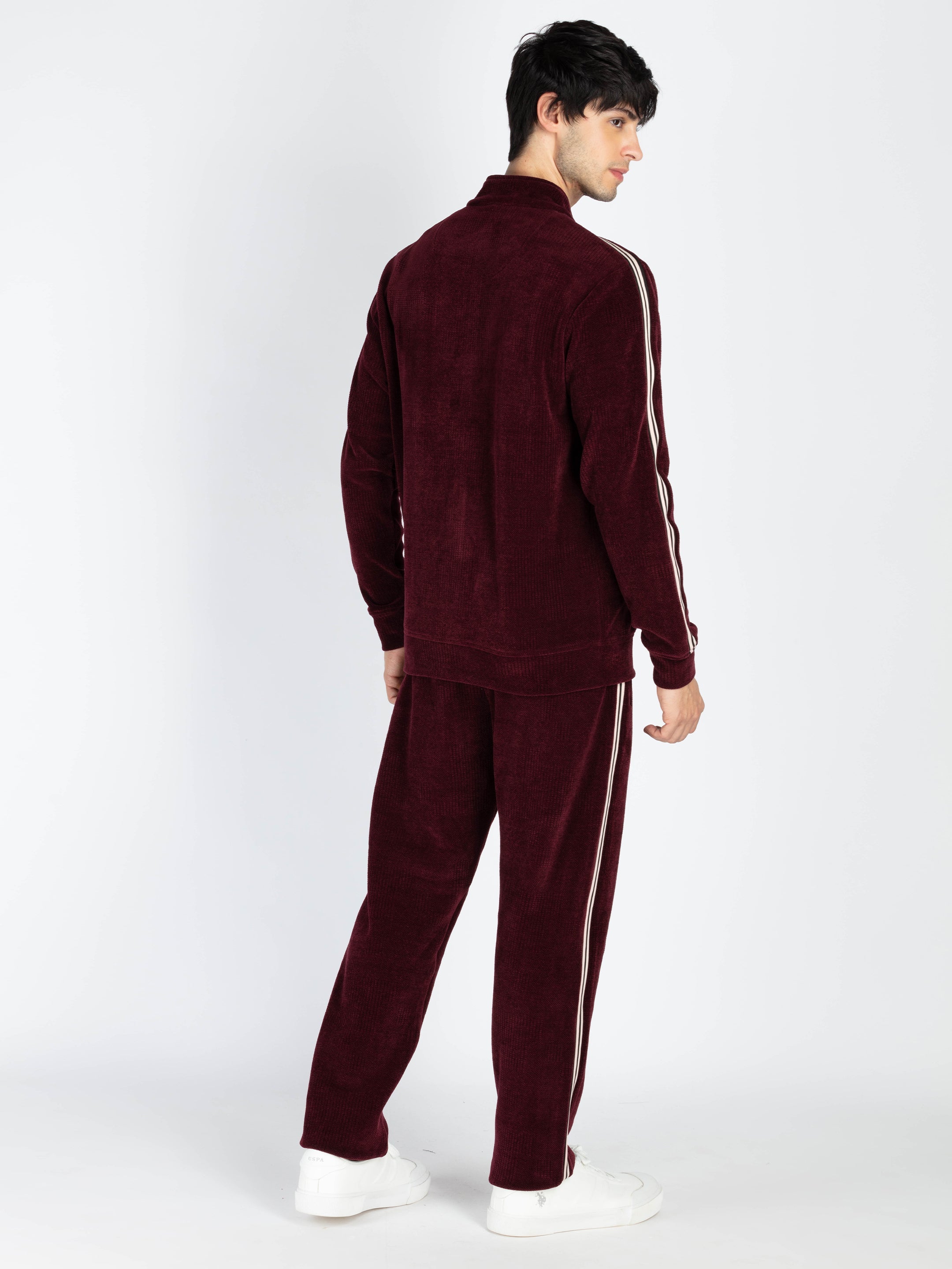 Mens Solid High Neck Tracksuit