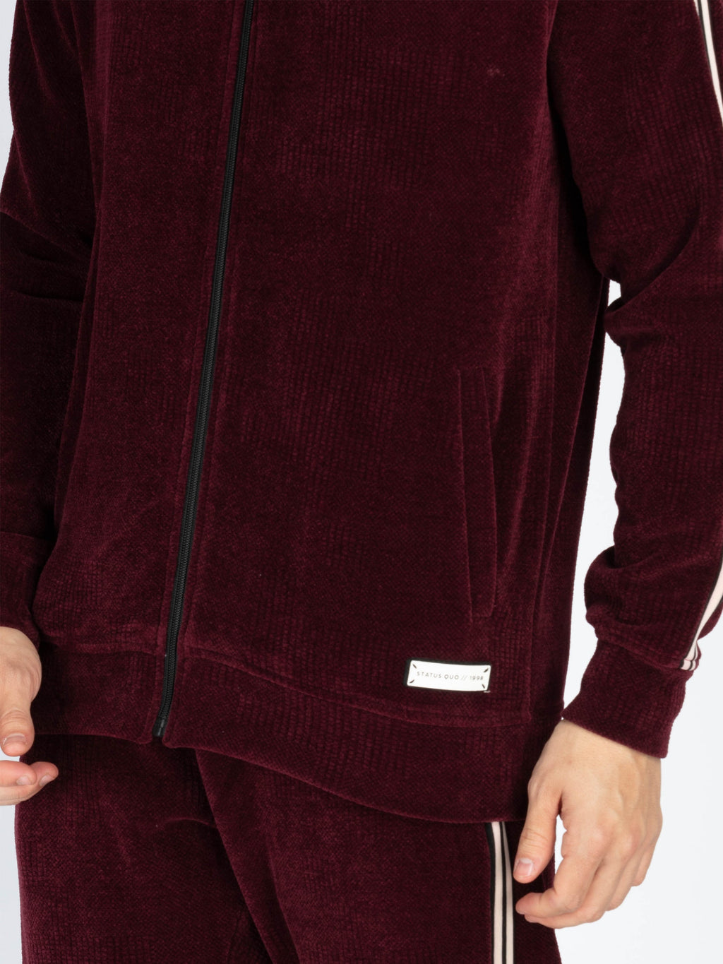 Mens Solid High Neck Tracksuit