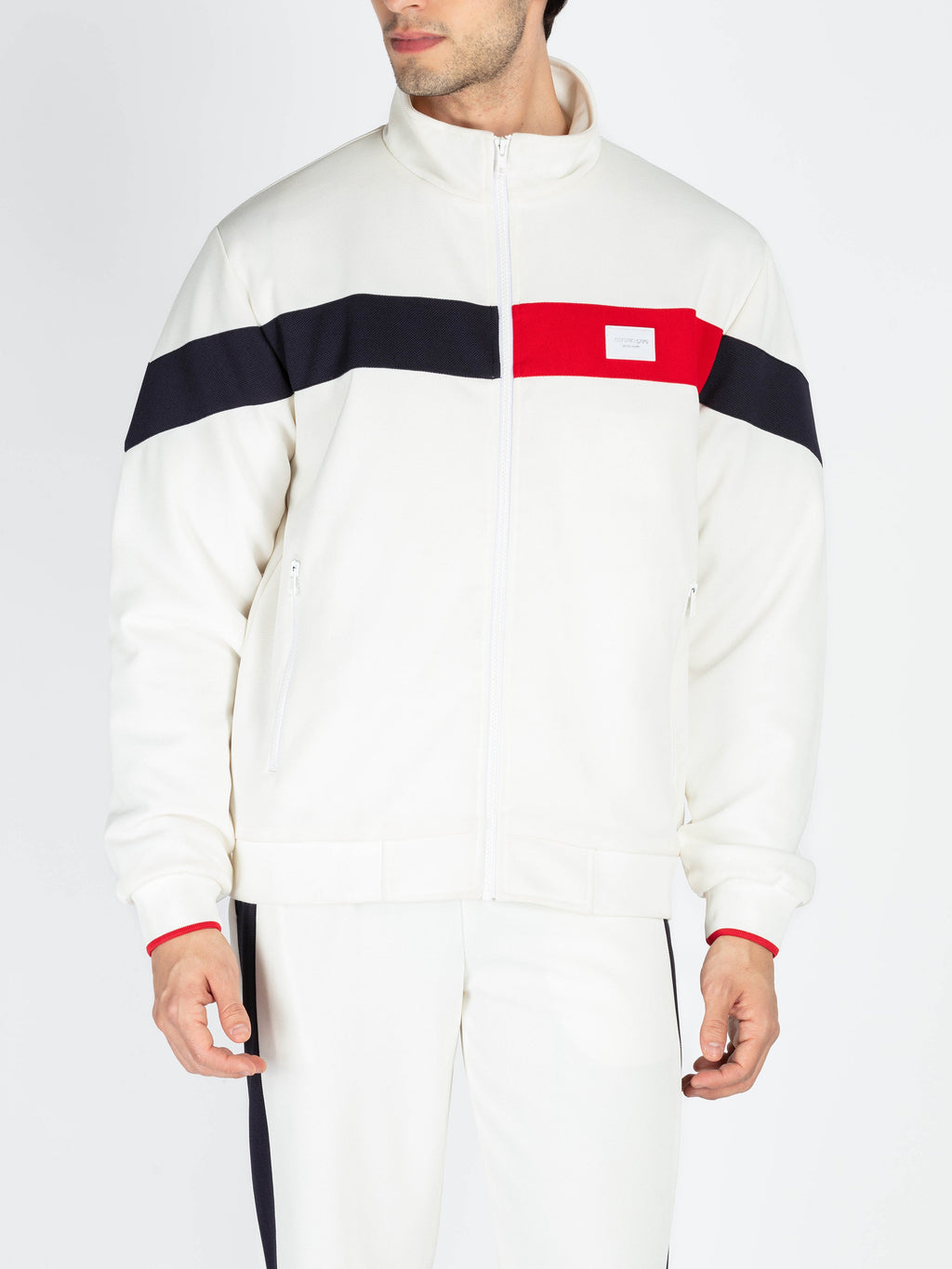 Mens Solid High Neck Tracksuit