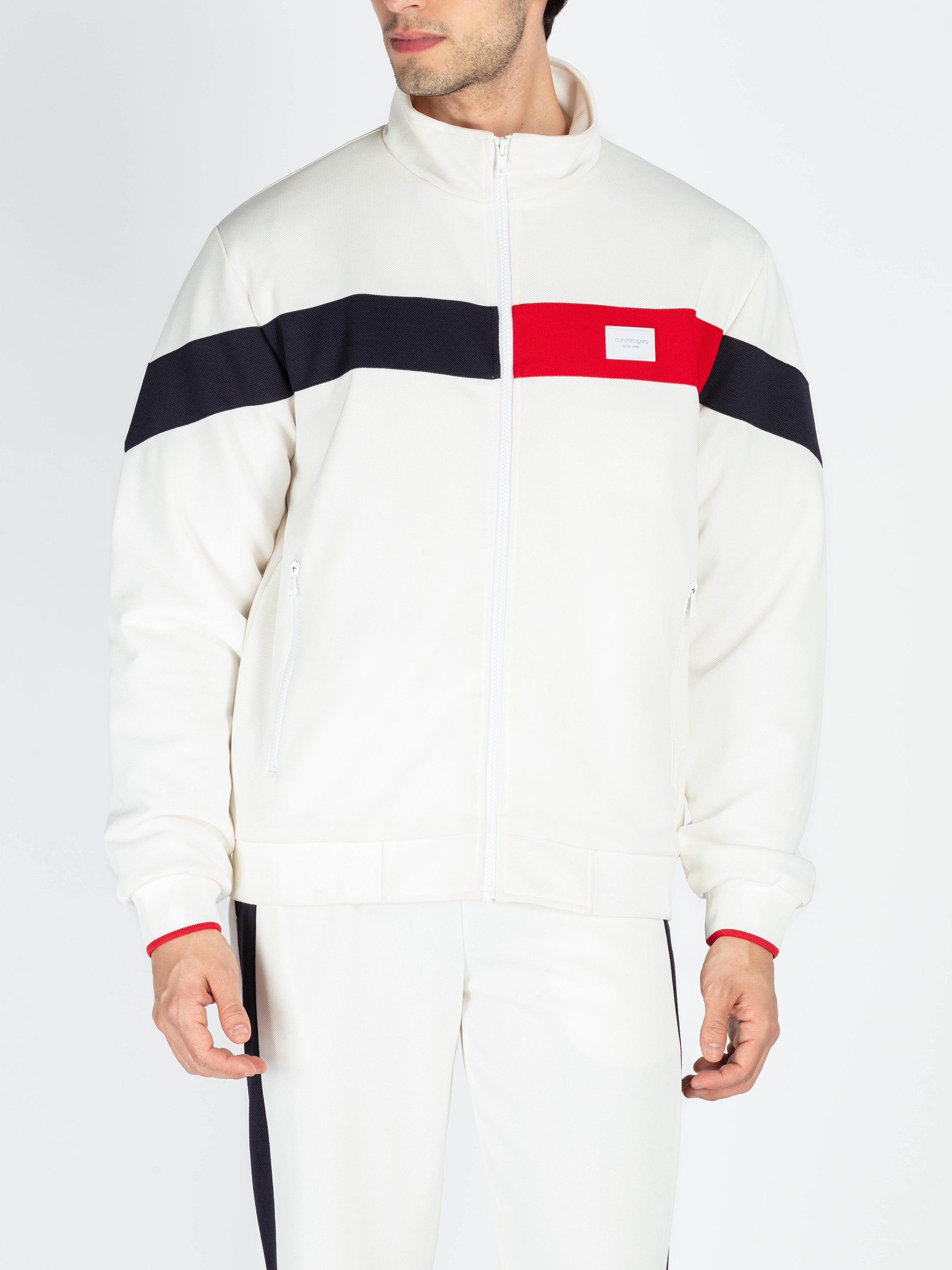 Mens Solid High Neck Tracksuit