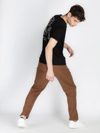 Mens Solid Regular Fit Track Pants
