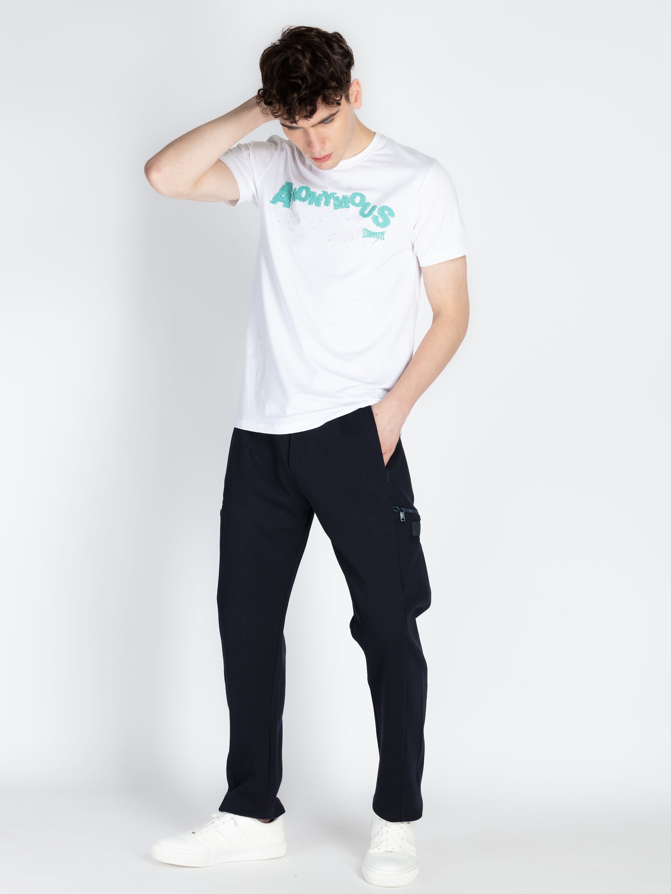Mens Cut & Sew Regular Fit Track Pants