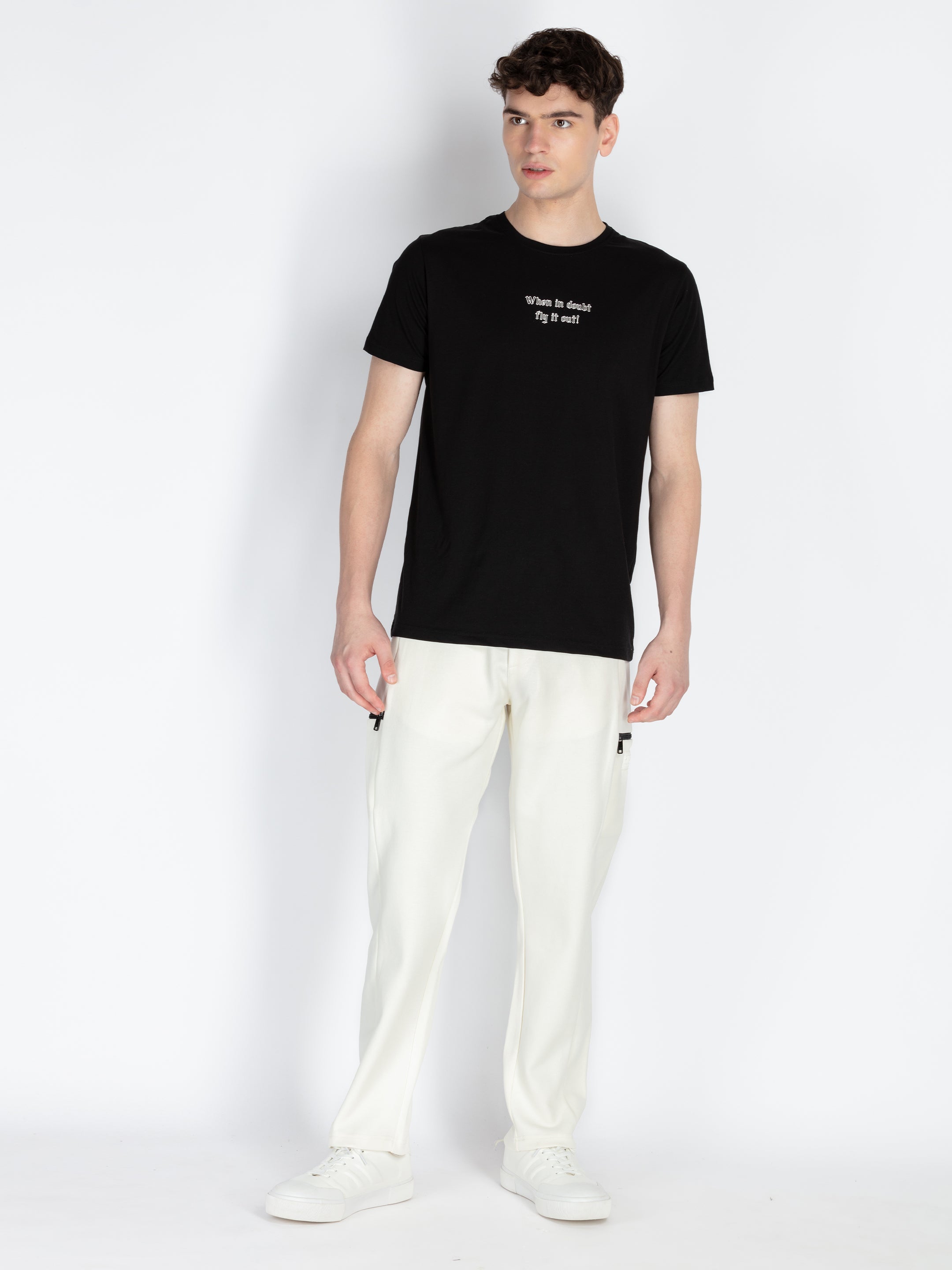 Mens Cut & Sew Regular Fit Track Pants