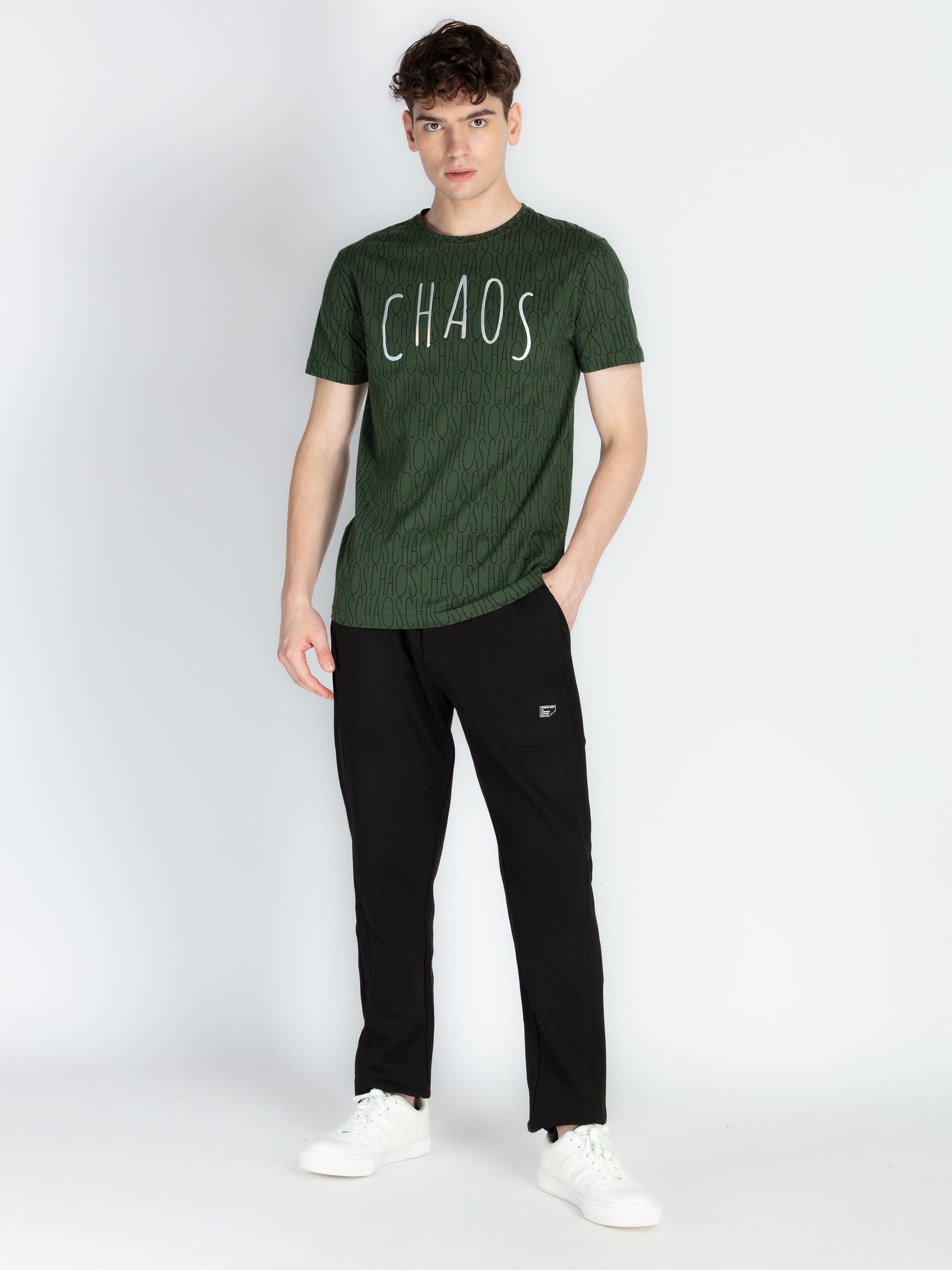 Mens Cut & Sew Regular Fit Track Pants