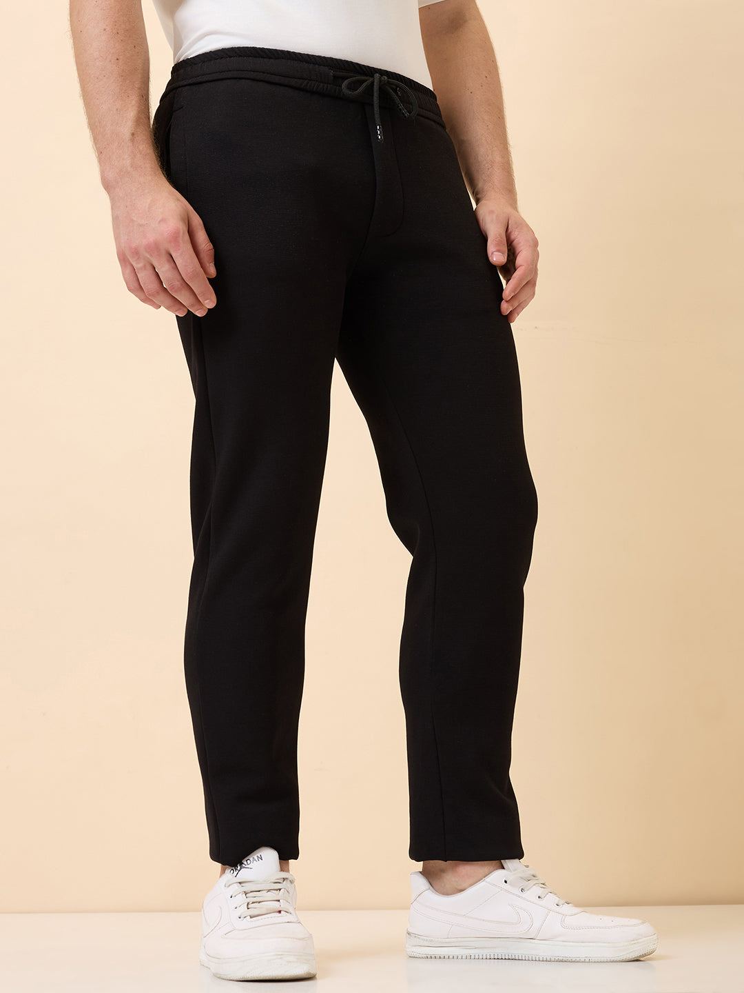 Status Quo Men's Solid Regular Fit Track Pant with Drawstring