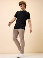 Men's Solid Regular Fit Track Pant with Drawstring