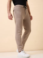 Men's Solid Regular Fit Track Pant with Drawstring