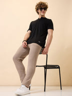 Men's Solid Regular Fit Track Pant with Drawstring