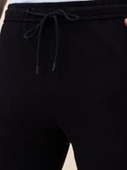 Mens Solid Regular Fit Track Pant with Drawstring