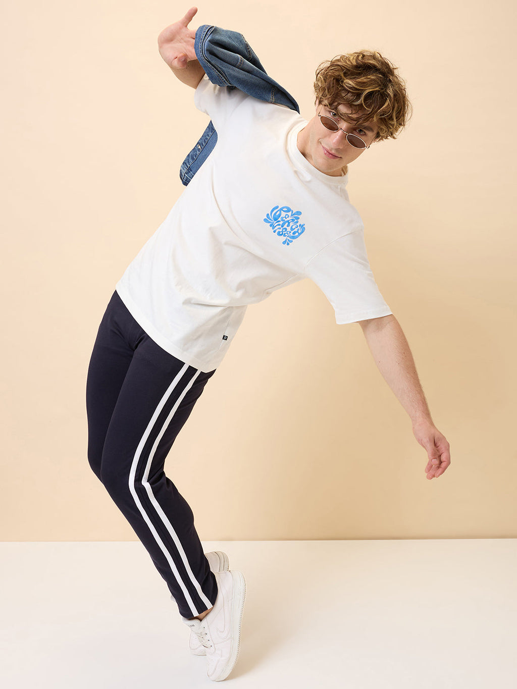 Men's Solid Regular Fit Track Pant with Drawstring