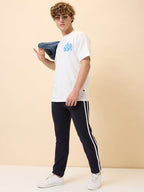 Men's Solid Regular Fit Track Pant with Drawstring
