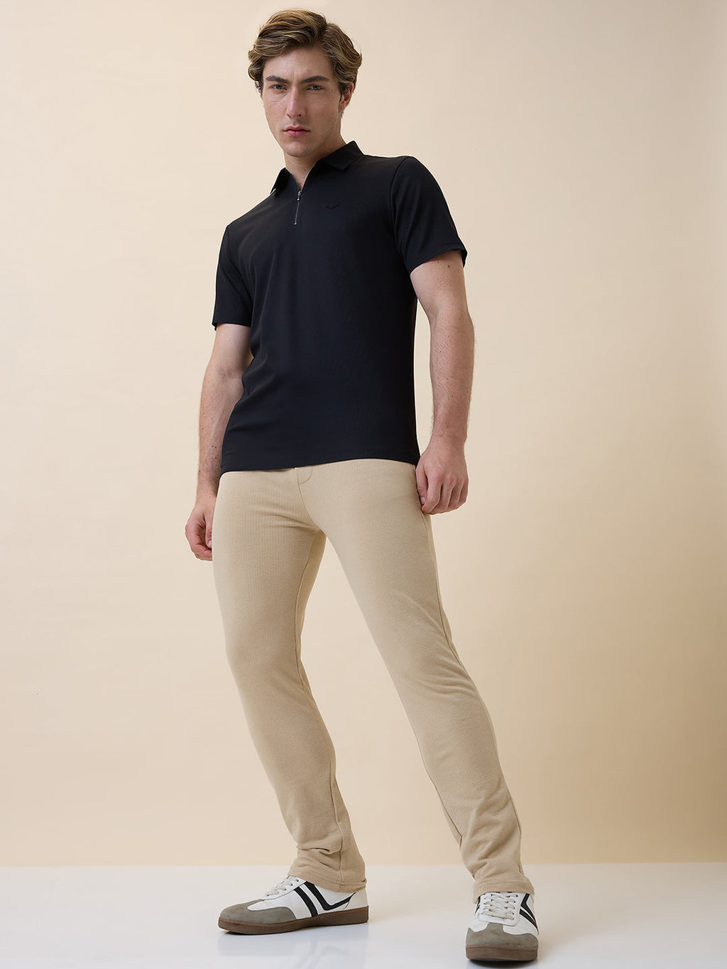 Status Quo Men's Solid Regular Fit Track Pant with Drawstring