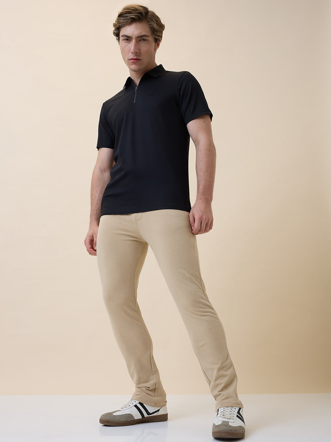 Status Quo Men's Solid Regular Fit Track Pant with Drawstring