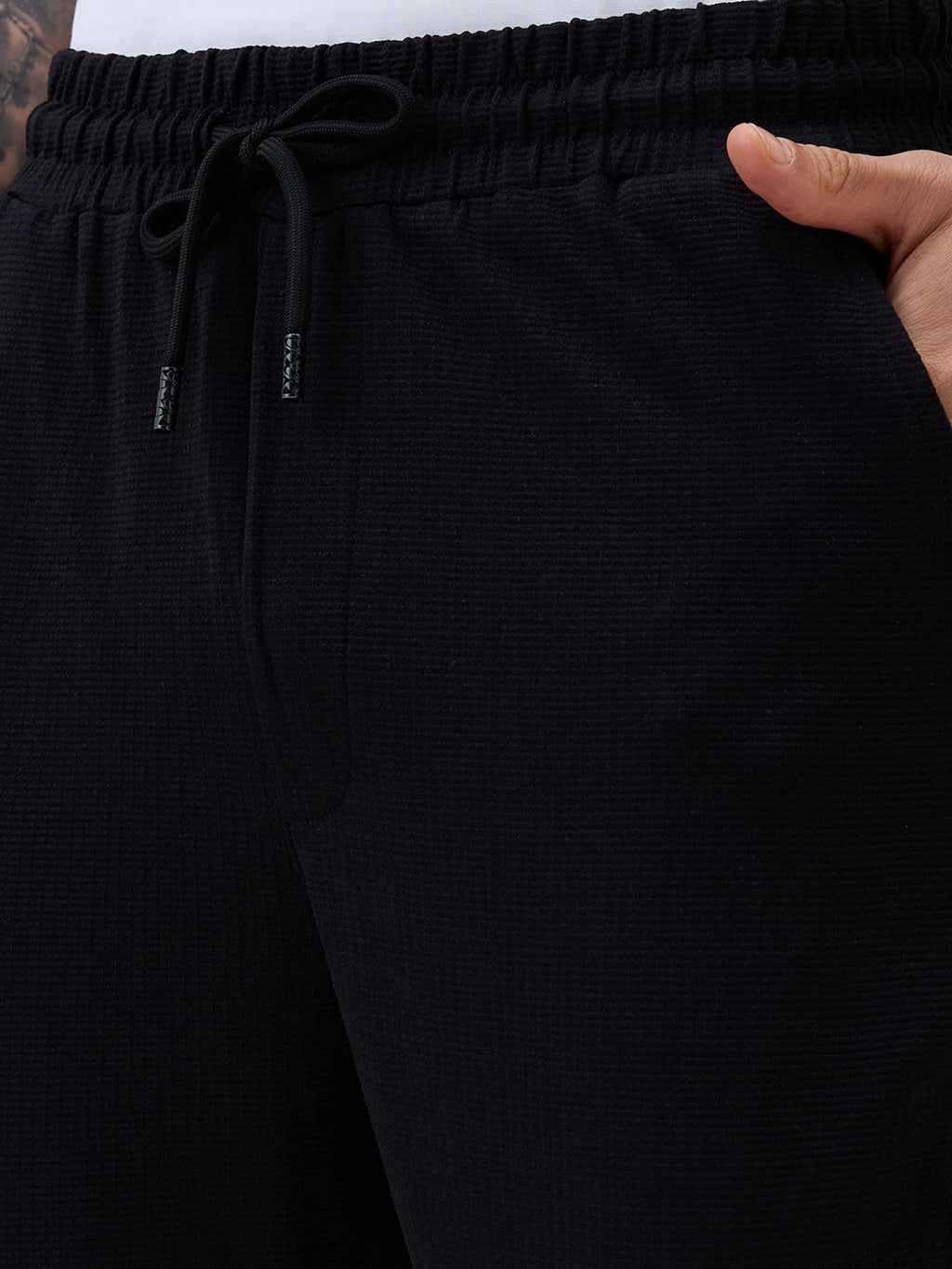 Men's Solid Regular Fit Track Pant with Drawstring