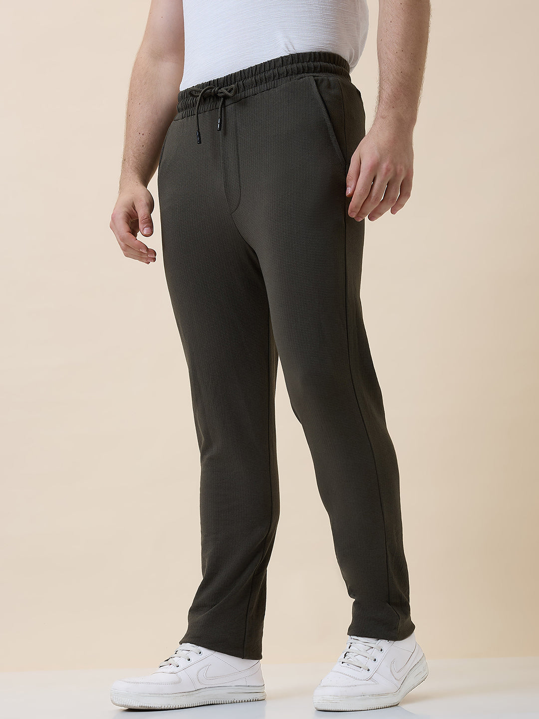 Status Quo Men's Solid Regular Fit Track Pant with Drawstring