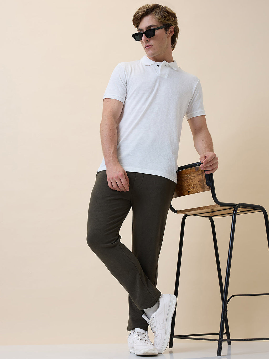 Status Quo Men's Solid Regular Fit Track Pant with Drawstring