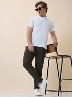 Status Quo Men's Solid Regular Fit Track Pant with Drawstring