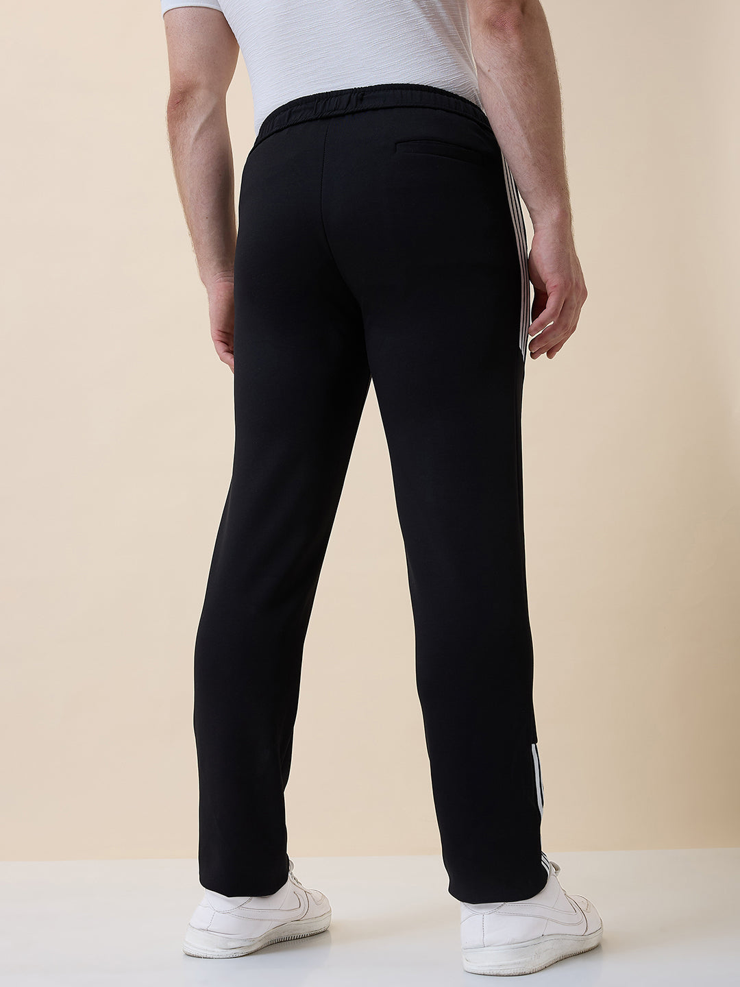 Men's Solid Regular Fit Track Pant with Drawstring