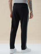 Men’s Mix and Match Regular Fit Track Pants with Side Stripes & Drawstring