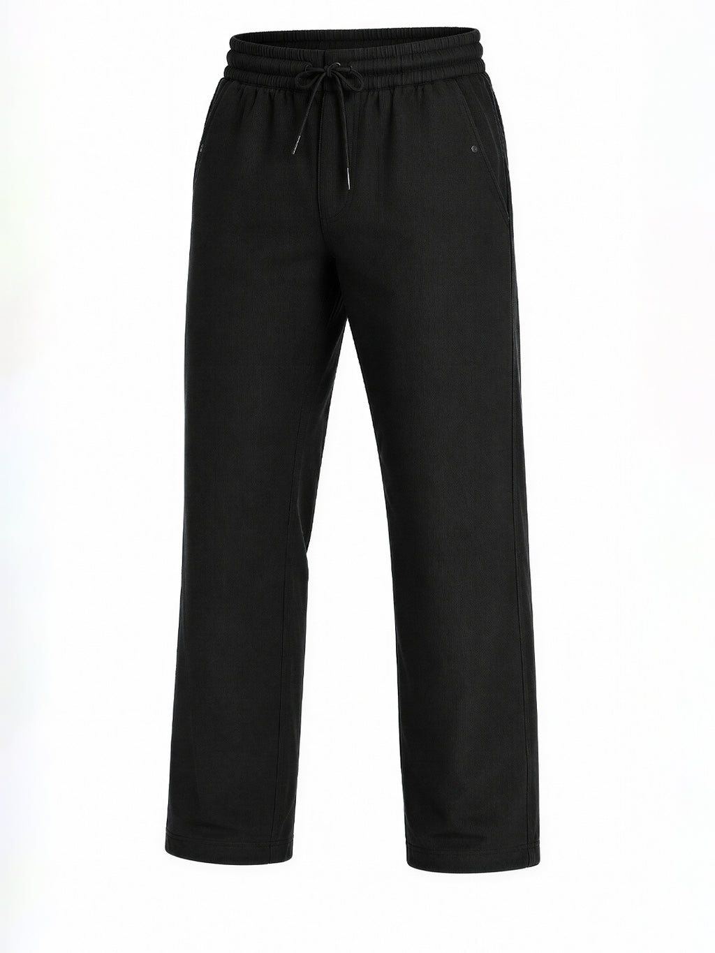 Textured Relaxed Straight Fit Pants