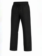 Textured Relaxed Straight Fit Pants