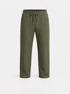 Textured Relaxed Straight Fit Pants