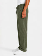 Textured Relaxed Straight Fit Pants
