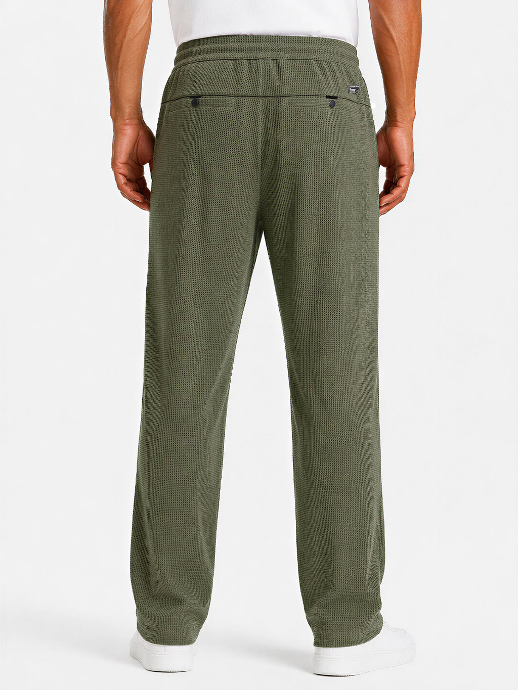 Textured Relaxed Straight Fit Pants