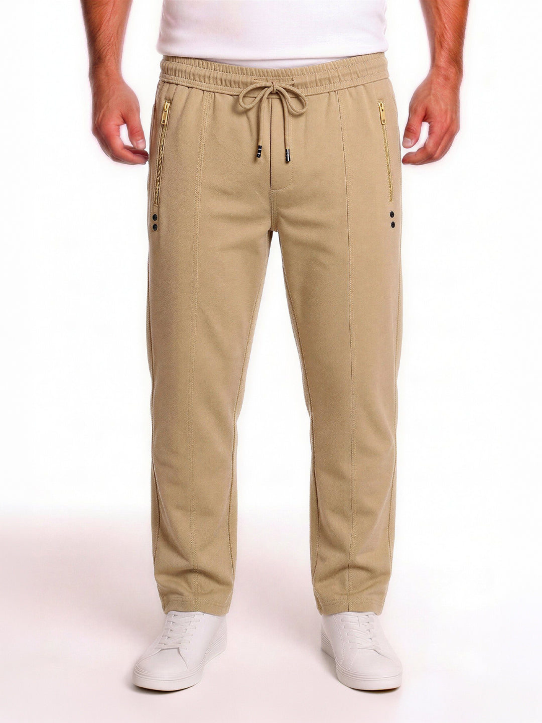 Beige Utility Track Pants