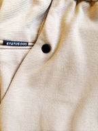 Beige Textured Track Pants