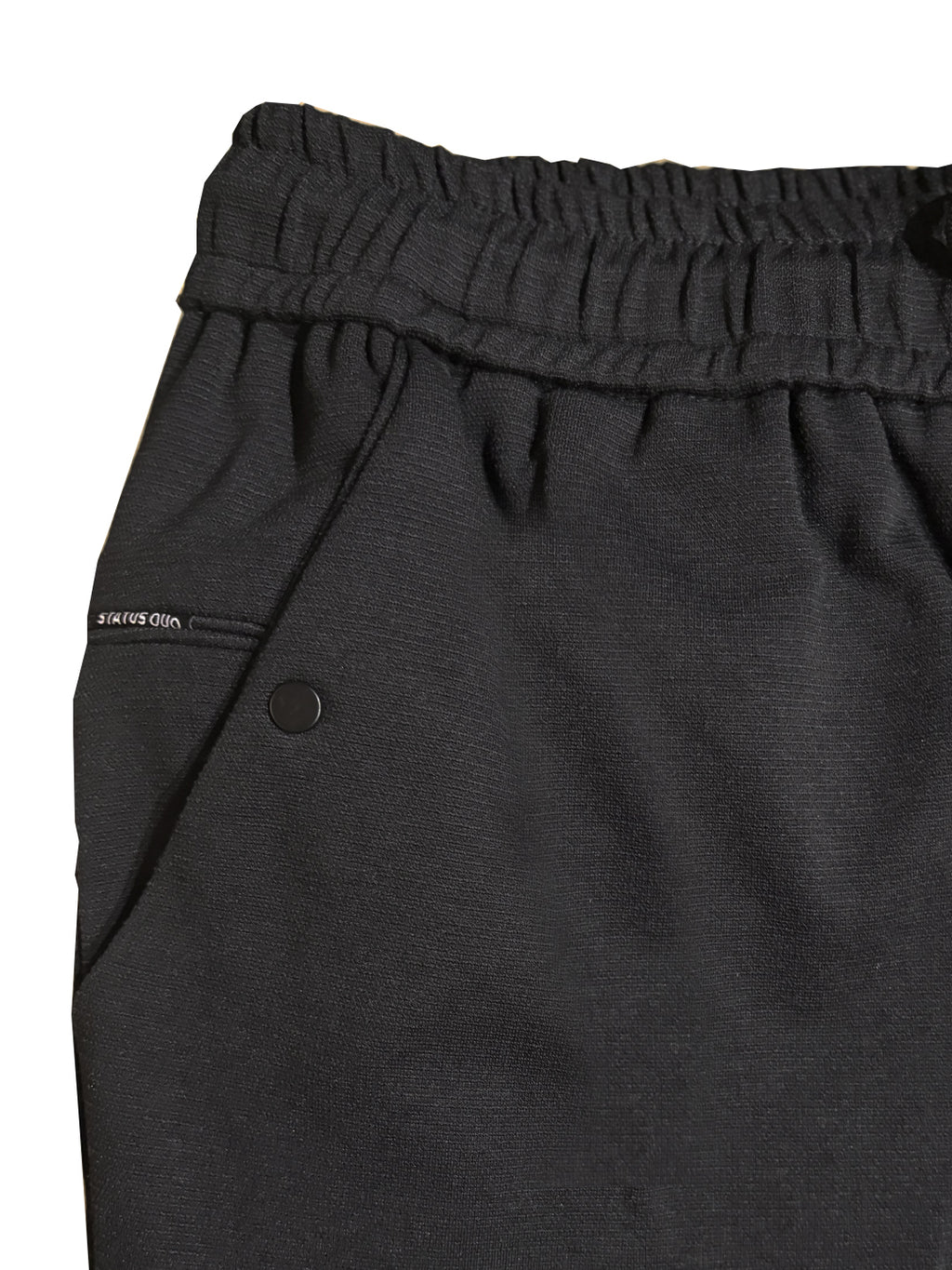 Black Textured Track Pants