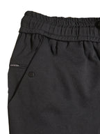 Black Textured Track Pants