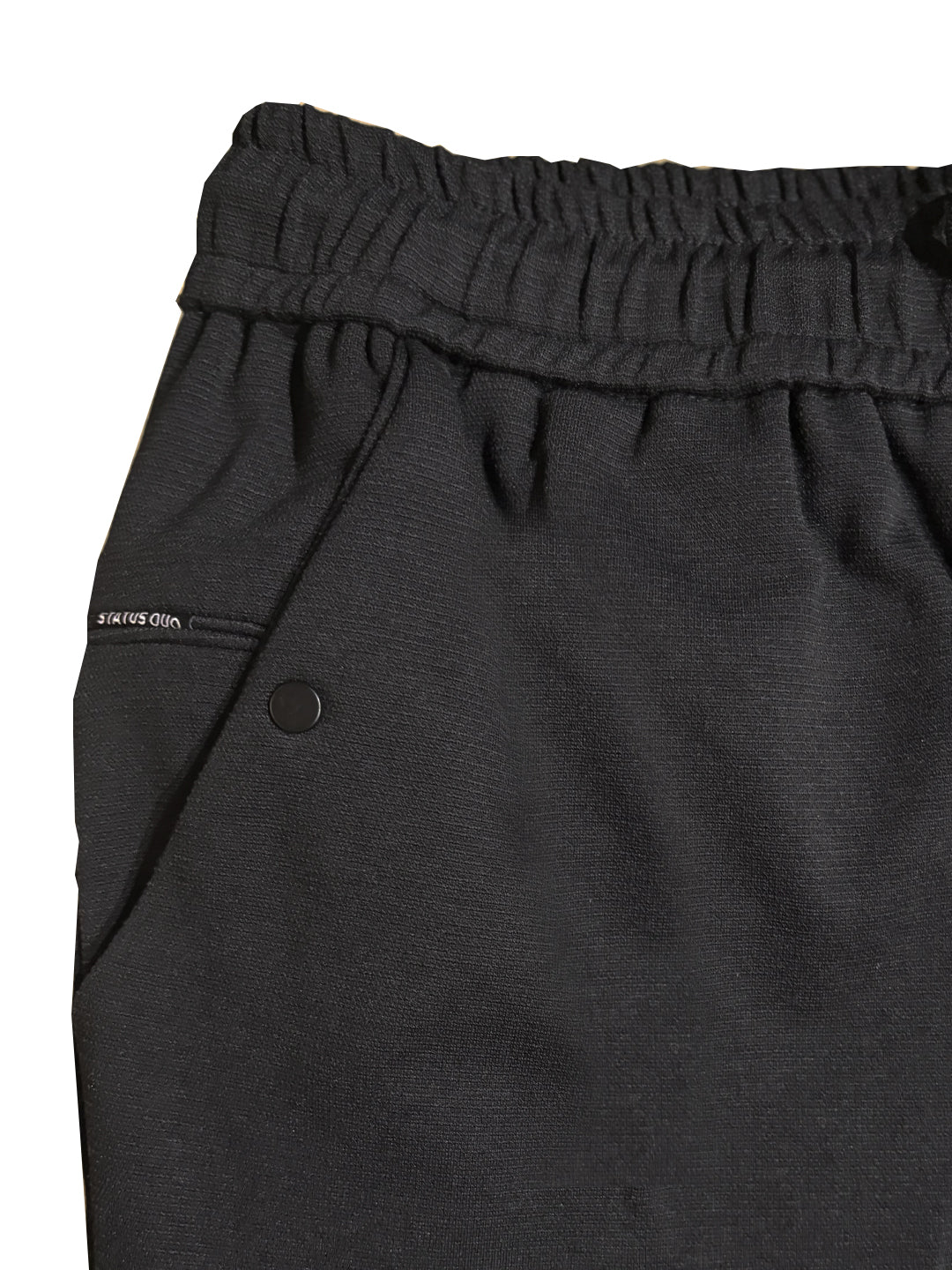 Black Textured Track Pants