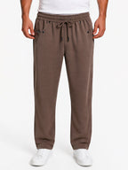 Coffee Textured Track Pants