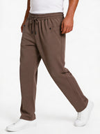 Coffee Textured Track Pants