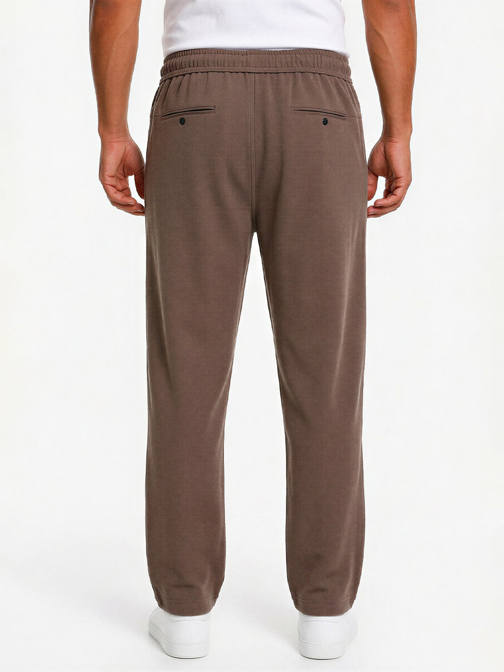 Coffee Textured Track Pants