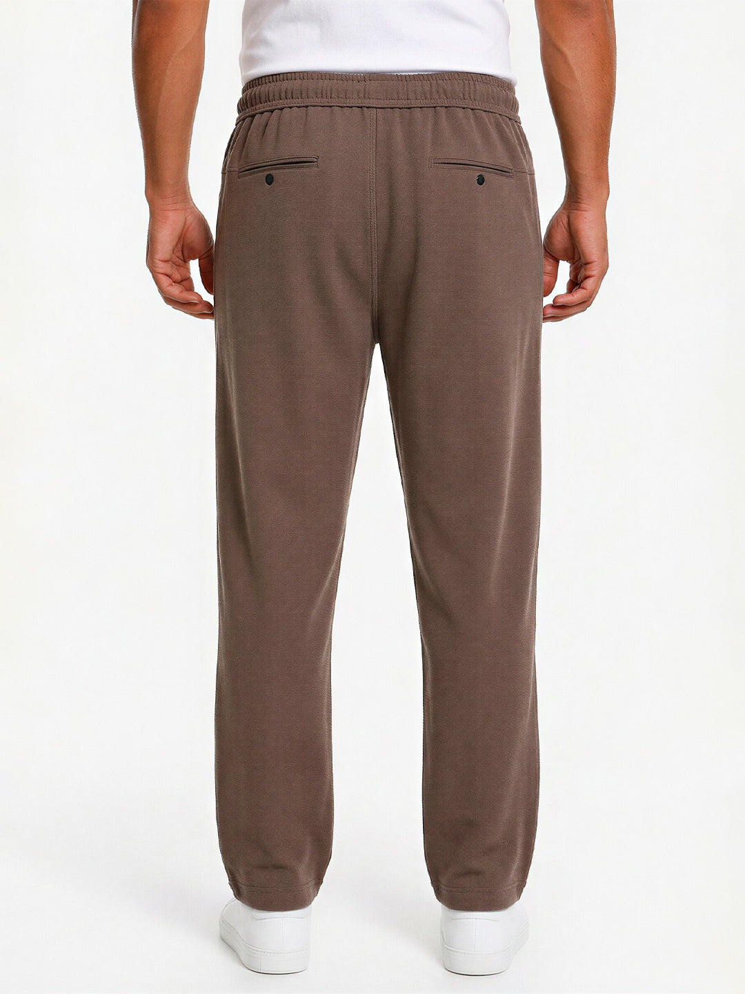 Coffee Textured Track Pants