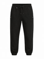 Black Textured Jogger Pants