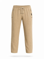 Khaki Textured Track Pants