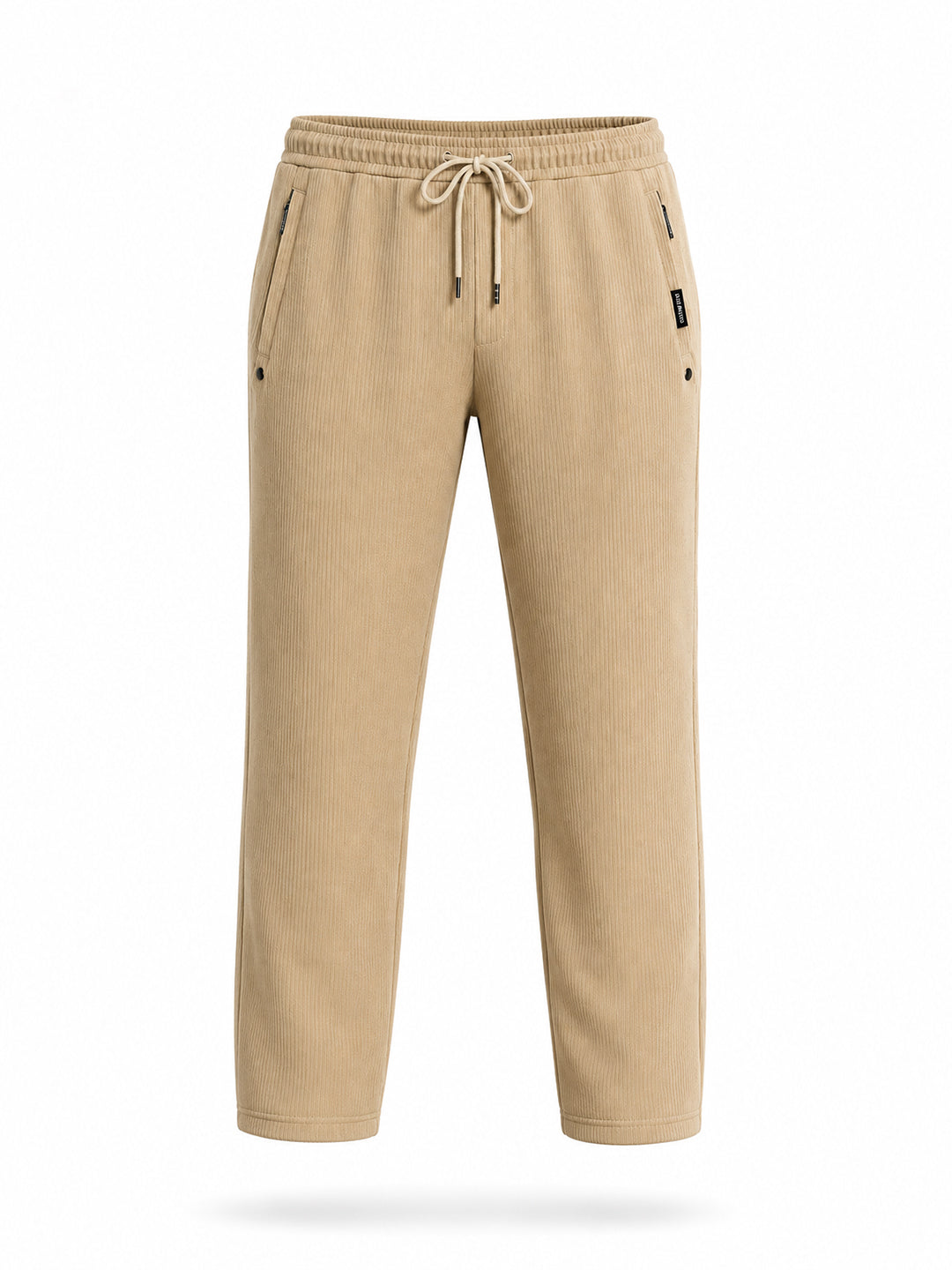 Khaki Textured Track Pants